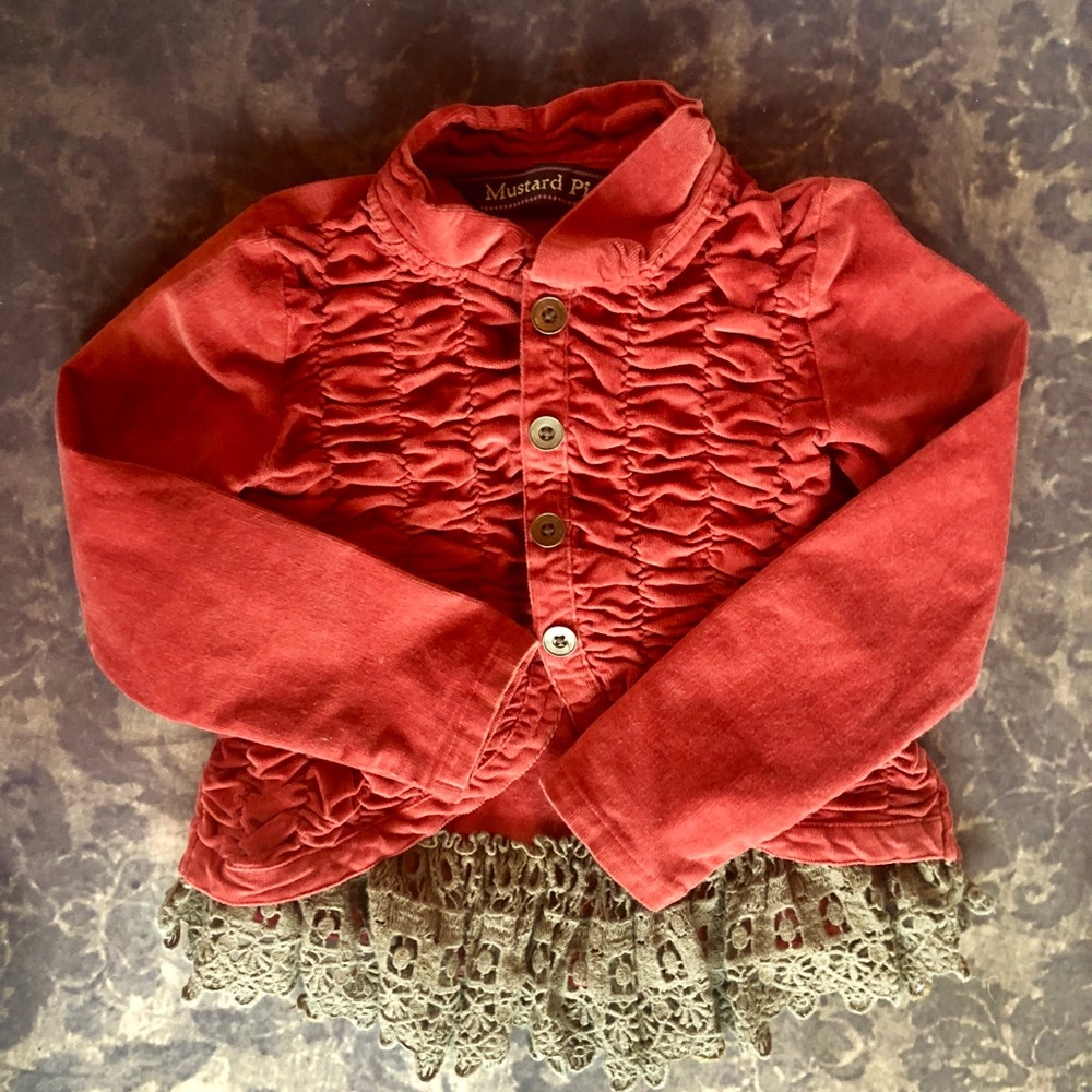 NWOT MUSTARD PIE Alice Jacket in Ruby